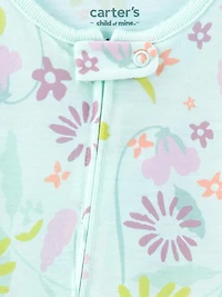 Child of Mine made by Carter's 1pc Pajama - Fruit Green Floral