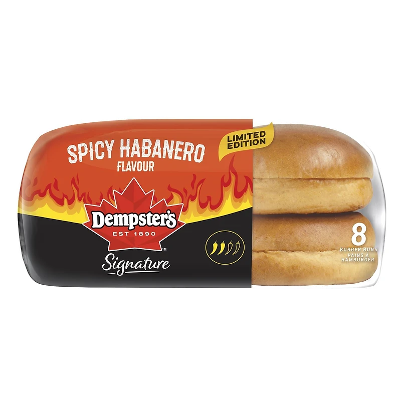 Dempster’s® Signature Spicy Habanero Burger Buns, Pack of 8