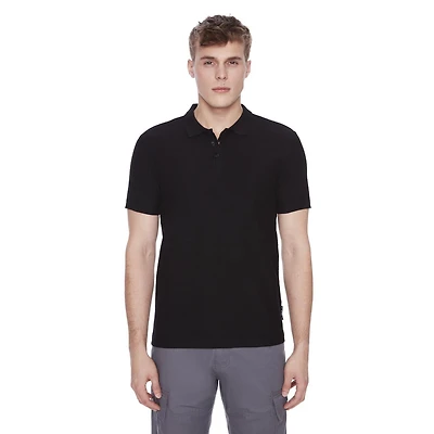 Dark Black Men's Short-Sleeve Polo