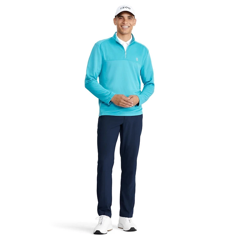 IZOD MENS GOLF QUARTER ZIP HYDRASHIELD