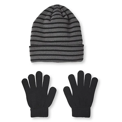 Ensemble avec chapeau rayé et gants George pour garçons