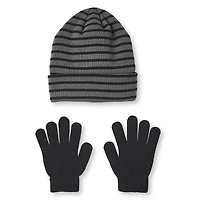 Ensemble avec chapeau rayé et gants George pour garçons
