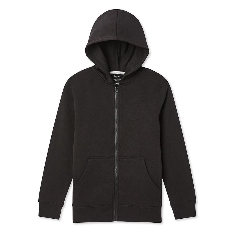 George Boys' Full Zip Fleece Hoodie, Sizes XS-XL