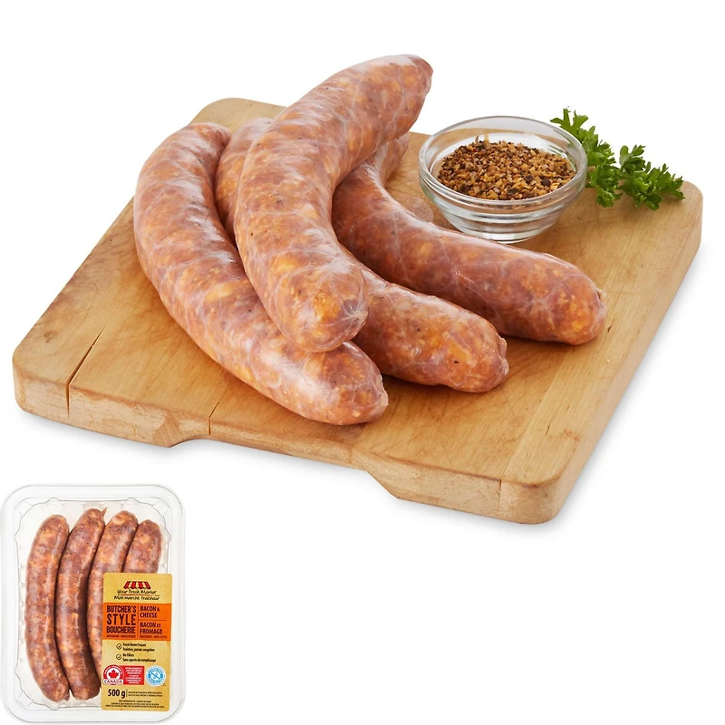 Butcher Style Bacon and Cheddar Dinner Sausages, Your Fresh Market