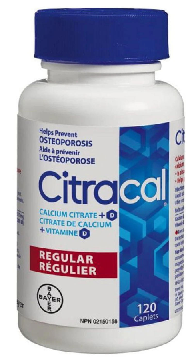 Citrate de calcium Citracal avec vitamine D en caplets 120 caplets
