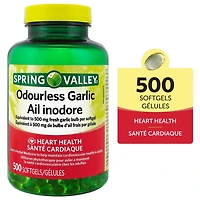 Spring Valley Odourless Garlic, 500 Softgels