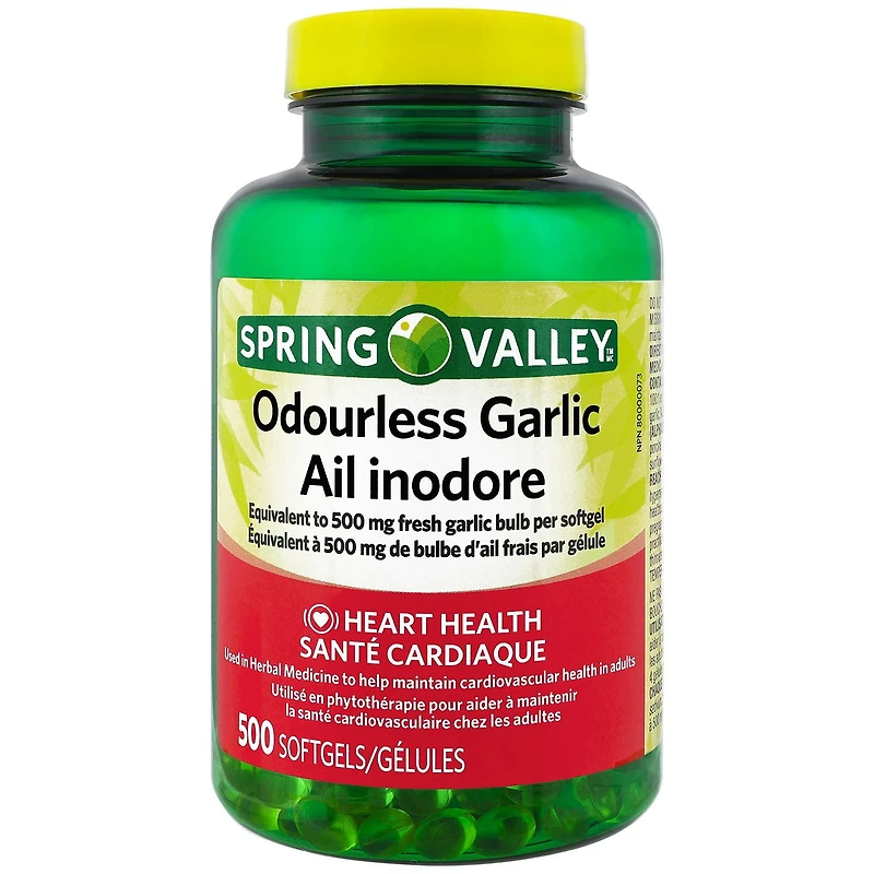Spring Valley Odourless Garlic, 500 Softgels