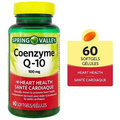 Spring Valley Coenzyme Q-10 100 mg, 60 Softgels