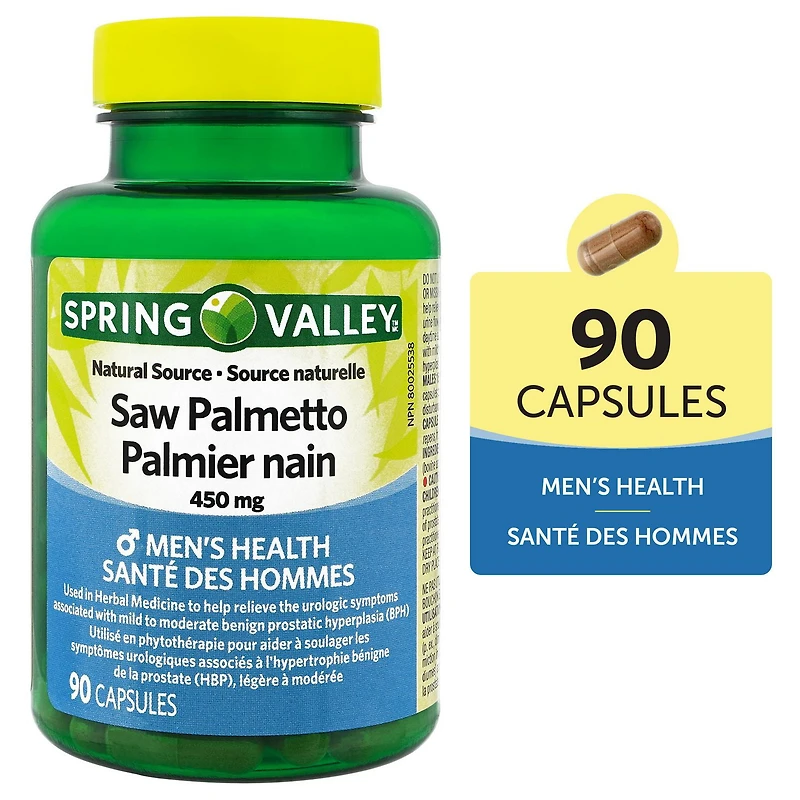 Spring Valley Saw Palmetto 450 mg, 90 Capsules