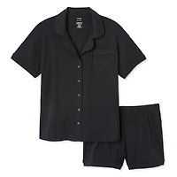George Women's Notch Collar Pajama 2-Piece Set