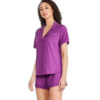 George Women's Notch Collar Pajama 2-Piece Set