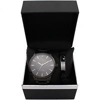 Montre Homme en Métal Canon & Bracelet ID Assorti
