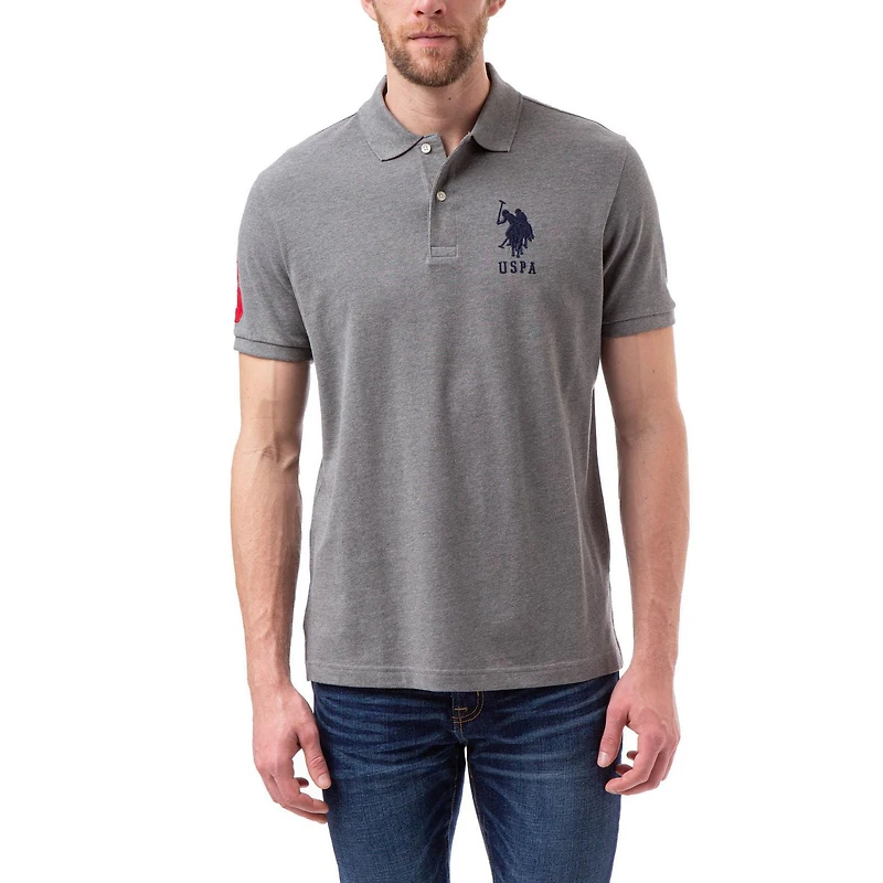 U.S. POLO ASSN Polo uni en piqué pour hommes Chemise Polo