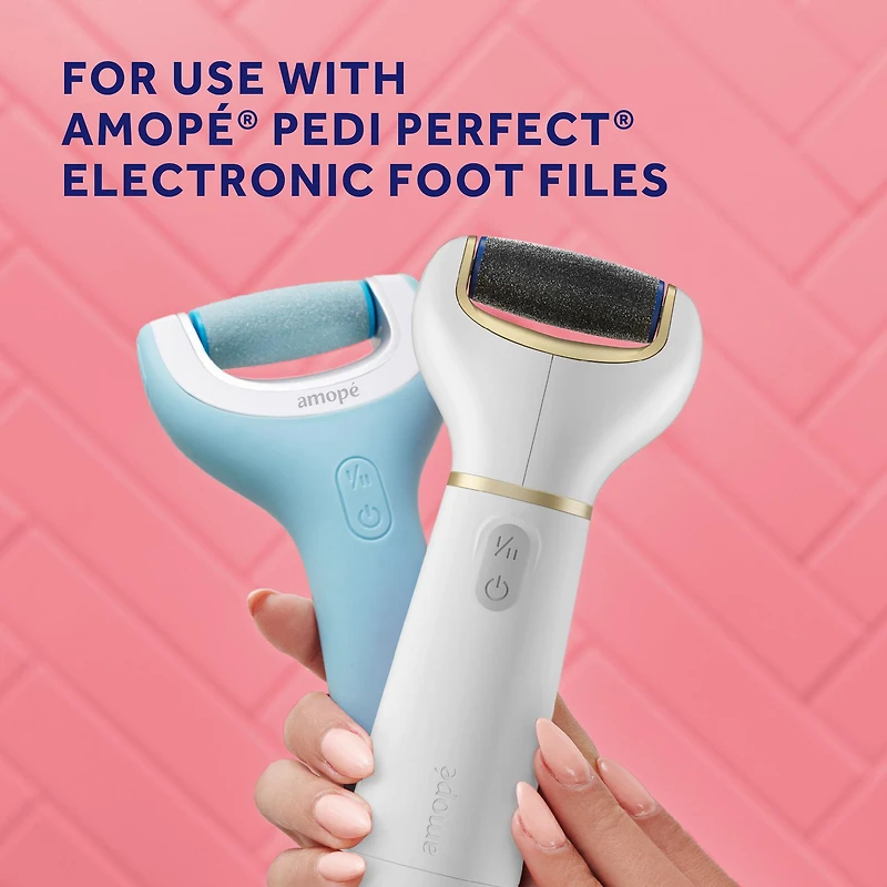 Amopé® Pedi Perfect™ Extra Coarse Roller Heads, 2 refills