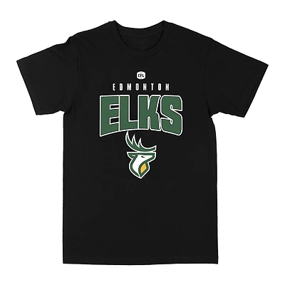 T-shirt officiel sous licence officielle Edmonton Elks CFL Football Arc Logo