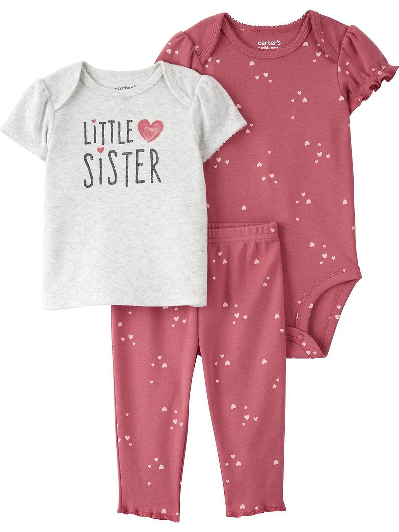 Child of Mine made by Carter's Newborn Girls' 3-piece Set