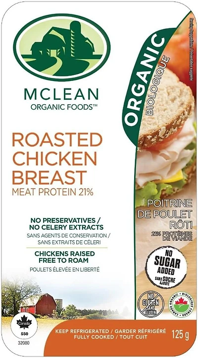 Poitrine de poulet rôti 125g