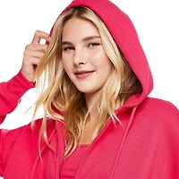 Haut à capuchon surdimensionné zippé sur la longueur No Boundaries pour femmes Tailles TP–TTG