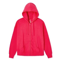 Haut à capuchon surdimensionné zippé sur la longueur No Boundaries pour femmes Tailles TP–TTG