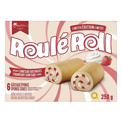 Roulé à saveur de shortcake aux fraises de Vachon Emb. de 6