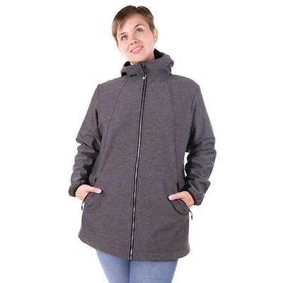 Swiss Tech Women's Plus Size Stretch Soft-Shell Jacket