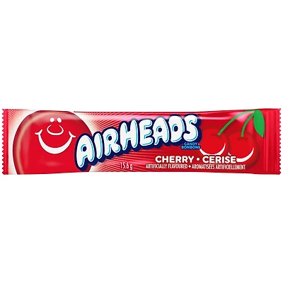 Airheads Singles, Cherry Candy, Individually Wrapped, 15.6g, Airheads Cherry Bar—chewy, bold, and fun!