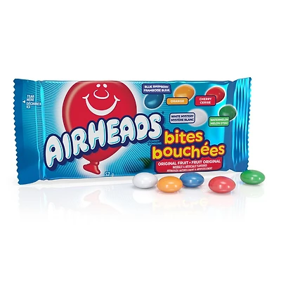 Airheads Bites, Original Fruit Candy, 57g, Airheads Bites 57g—fruity, fun, and shareable!