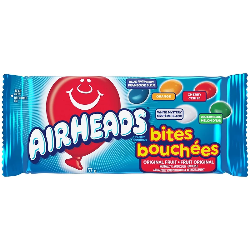 Airheads Bites, Original Fruit Candy, 57g, Airheads Bites 57g—fruity, fun, and shareable!