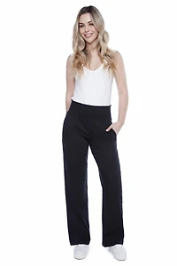 Jeaniologie ™ Pantalon large pour dames à taille haute et smockée