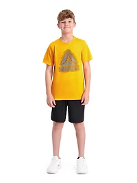 T-shirt graphique élastique à manches courtes Reebok pour garçon Tailles 4-18