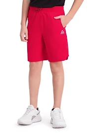 Short d'entraînement Reebok Pace Breaker pour garçon avec poches, entrejambe de 18 cm