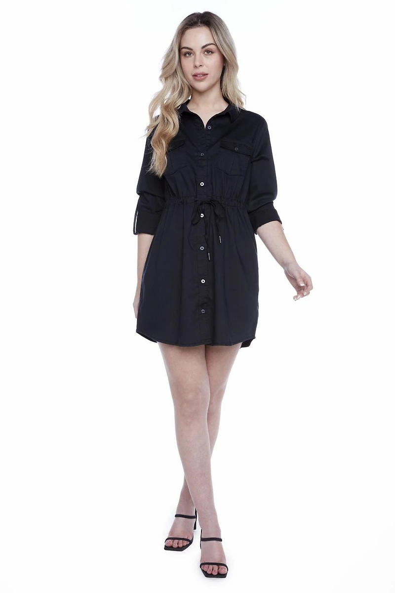 Jeaniologie ™ Robe à boutons - Noir