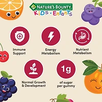 NATURE'S BOUNTY KIDS Grow Well With Vitamin B12, Only 1g Sugar Per Gummy, For Vitamin B12 Deficiency, Aids Energy & Nutrient Metabolism, Supports Immune System, A Factor In Growth & Development 150.0 count, 150 pc