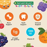 NATURE'S BOUNTY KIDS Daily Sunshine With Vitamin D3, Only 1g Sugar Per Gummy, Supports Immune Function, Helps Development Of Bones And Teeth, Aids In Absorption Of Calcium And Phosphorus 175.0 count, 175 pc