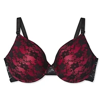 George Plus Women's Molded Lace T-shirt Bra, Sizes C38-42, D36-42