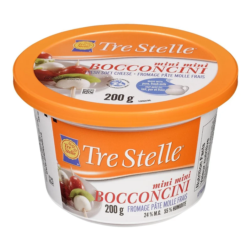 Fromage frais à pâte molle Bocconcini Mini Mini Tre Stelle 200 g