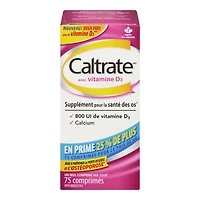 Supplément de santé osseuse avec vitamine D3 Caltrate