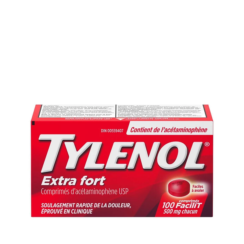 Tylenol Extra fort, comprimés FaciliT de 500 mg 100 comprimés