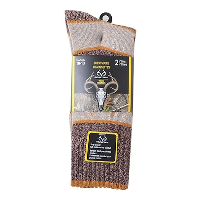 Realtree Men's Fall Crew Socks 2 Pack