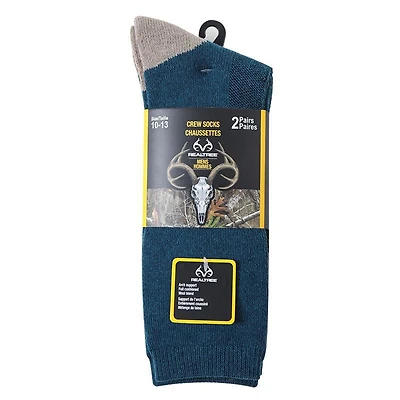 Realtree Men's Fall Crew Socks 2 Pack