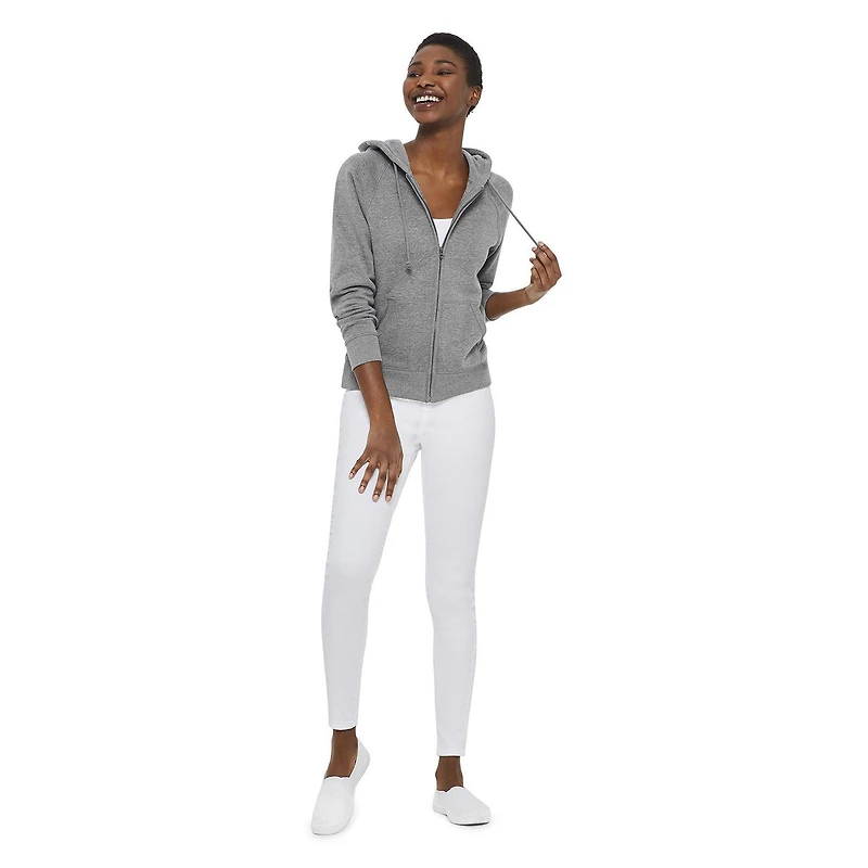 Haut à capuchon de base zippé George pour femmes