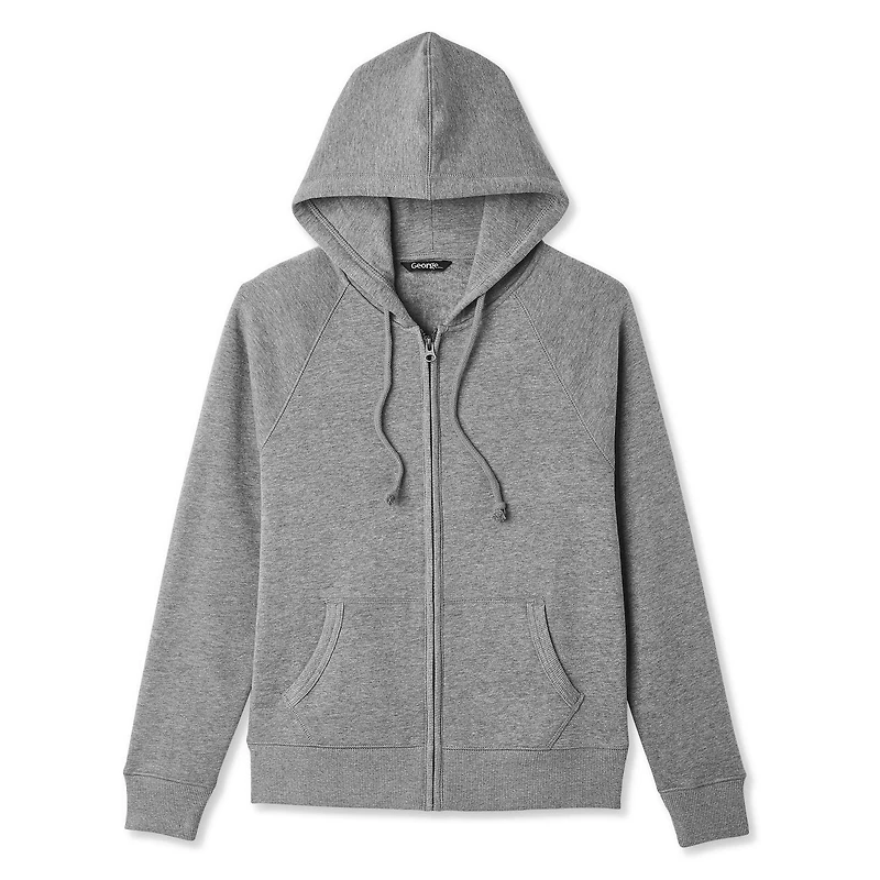 Haut à capuchon de base zippé George pour femmes