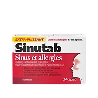 Sinutab Extra Strength Sinus & Allergy Caplets, Relieves Sinus Allergy symptoms, 24 Caplets