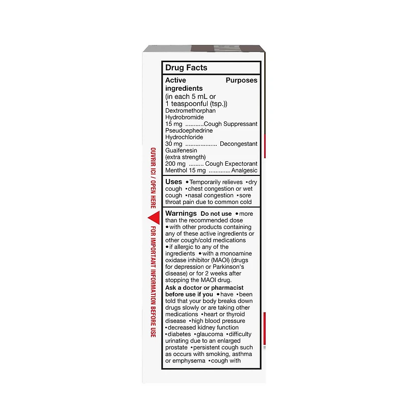 Benylin Extra Strength Cough Complete Syrup, Relieves Cough, Nasal, Chest Congestion & other Cold symptoms, 100 mL
