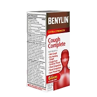 Benylin Extra Strength Cough Complete Syrup, Relieves Cough, Nasal, Chest Congestion & other Cold symptoms, 100 mL
