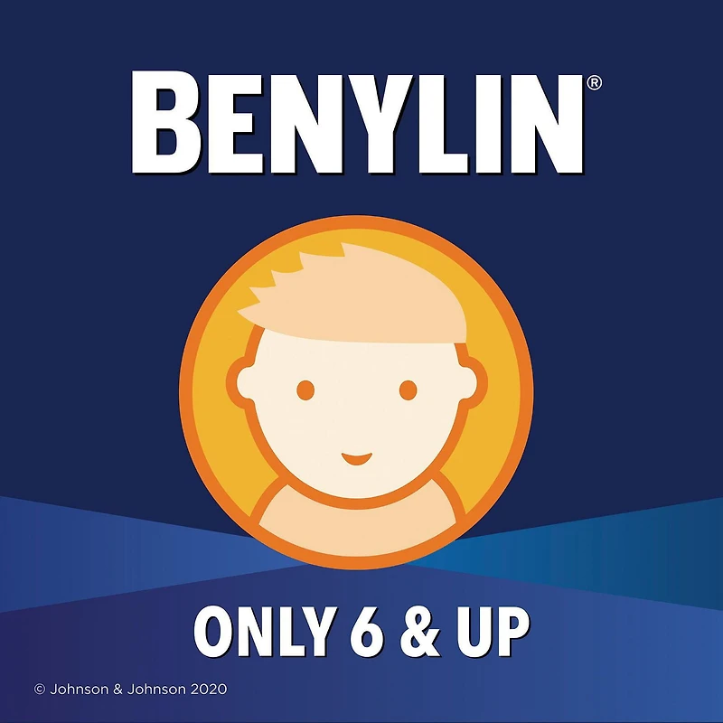BENYLIN® Children's Dry Cough Syrup, Relieves Dry Cough, 100mL, Grape Flavour, Alcohol Free, For ages 6-11yrs, 100 mL