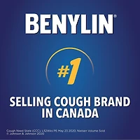 BENYLIN® Children's Dry Cough Syrup, Relieves Dry Cough, 100mL, Grape Flavour, Alcohol Free, For ages 6-11yrs, 100 mL