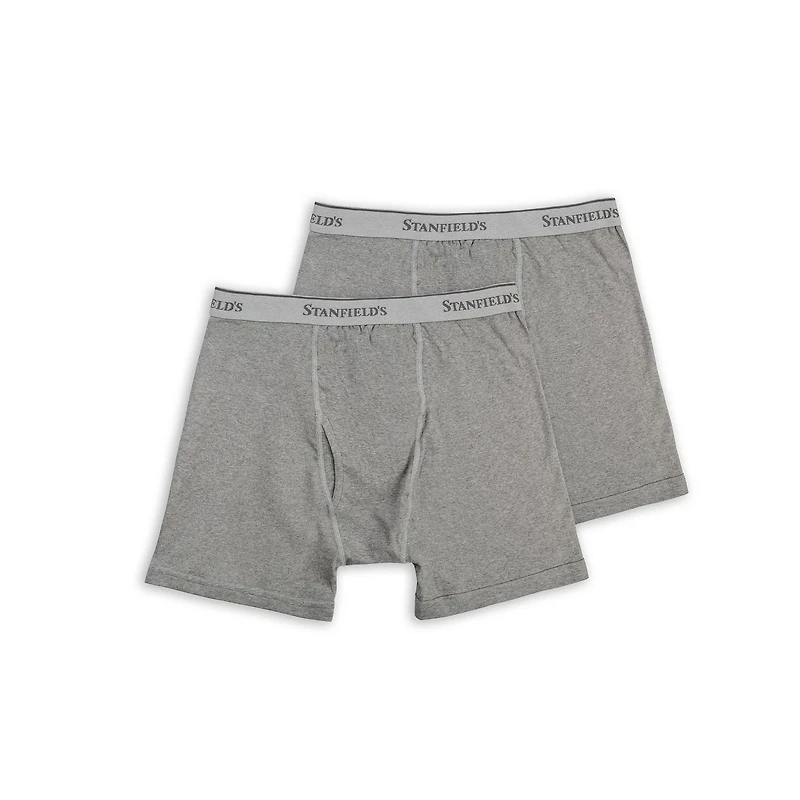 Stanfield's Premium 100% Coton Caleçons Boxeurs pour hommes - Emballages de 2
