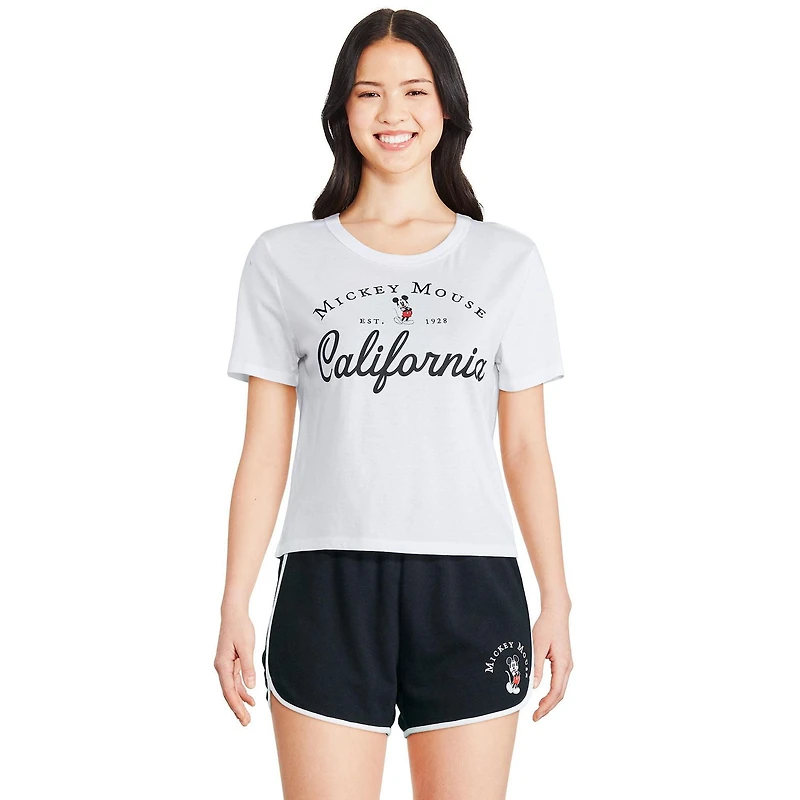 Disney Women's Mickey Mouse Cropped Tee
