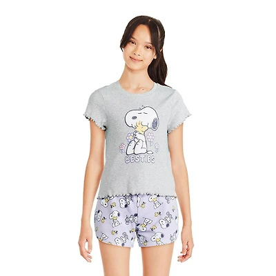 Peanuts Girls' Snoopy Rib Tee